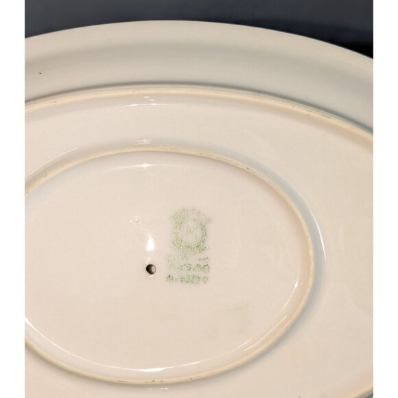 Noritake Azalea Gravy Boat Attached Underplate green M mark sauce - Picture 12 of 15